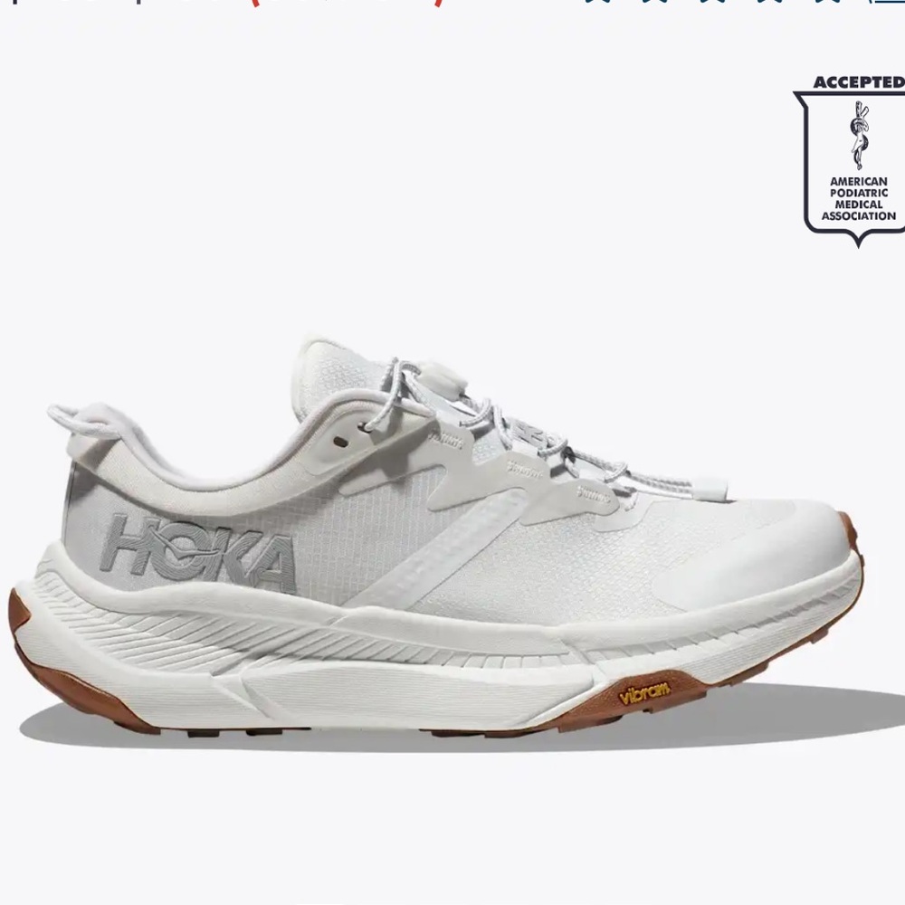 HOKA Women's Transport White Athletic Walking Shoes Sneakers Size 9.5 B NEW